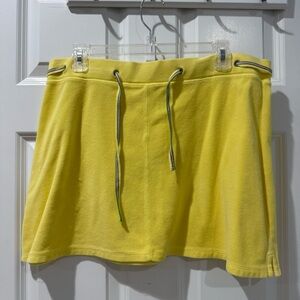 Lilly Pulitzer Yellow Skater Skirt with Drawstring